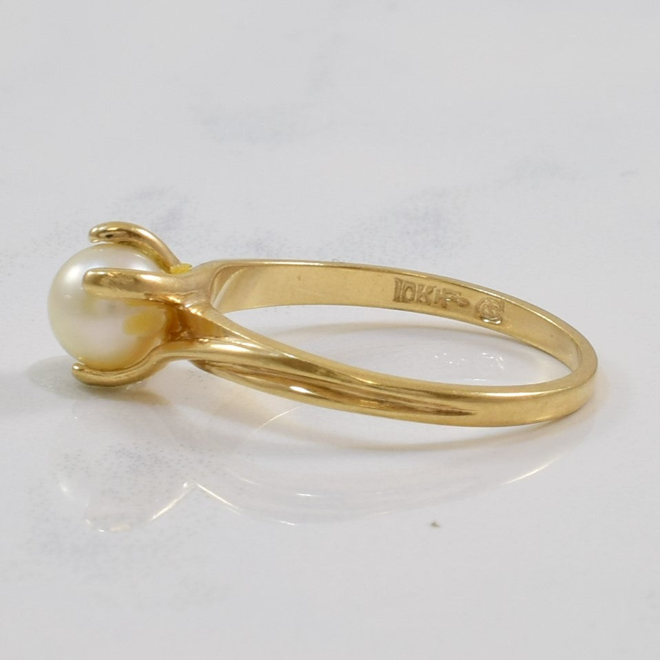 Pearl Twist Bypass Ring | 1.17ct | SZ 6.5 |