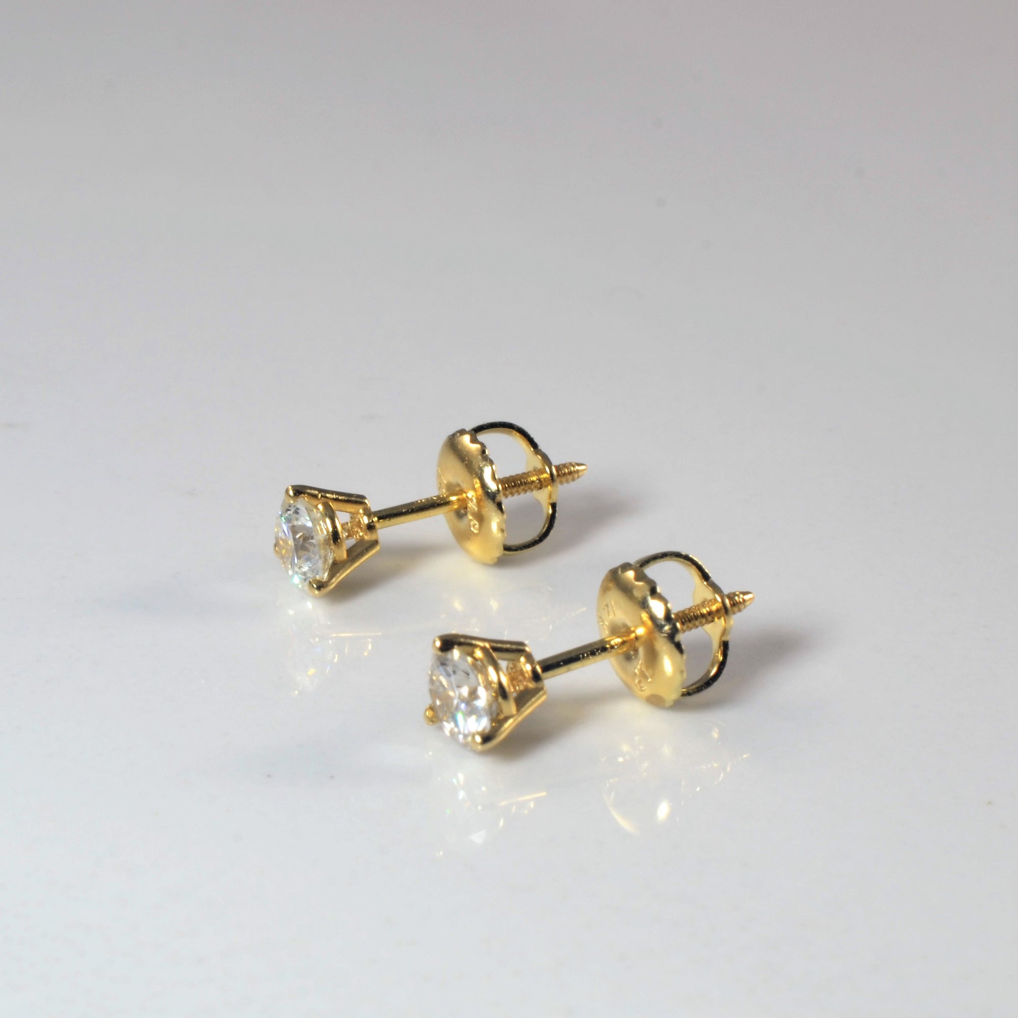Thread Back Diamond Stud Earrings | 0.48ctw |