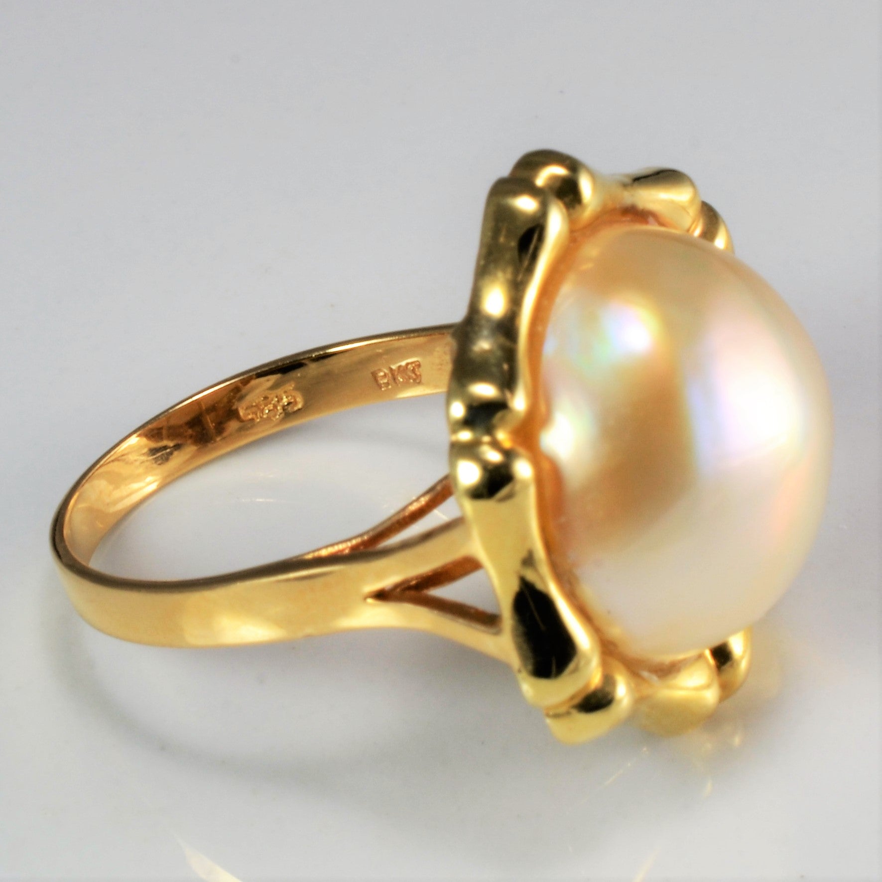 Mabe Pearl Vintage Dome Ring | SZ 7 |