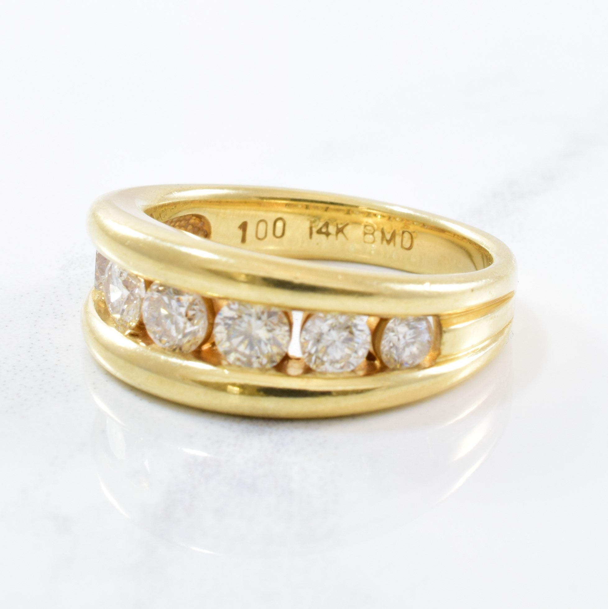 Tapered Semi Eternity Diamond Ring | 0.82 ctw | SZ 6 |