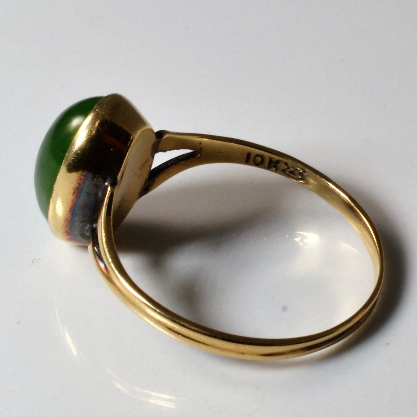 Bezel Set Nephrite Ring | 2.50ct | SZ 8.75 |