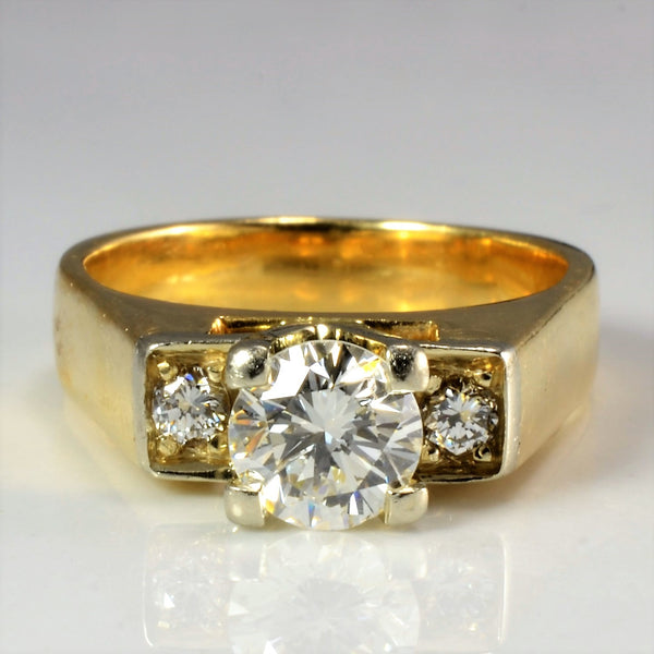 High Set Three Stone Diamond Engagement Ring | 0.78 ctw, SZ 5 |