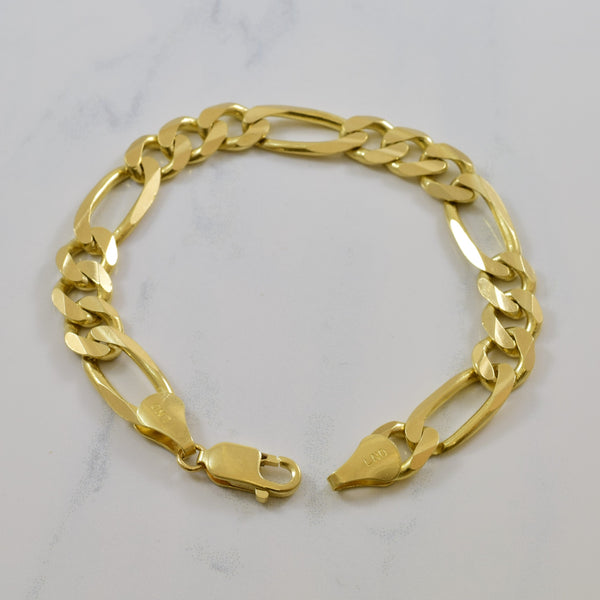 14k Yellow Gold Figaro Bracelet | 8.5
