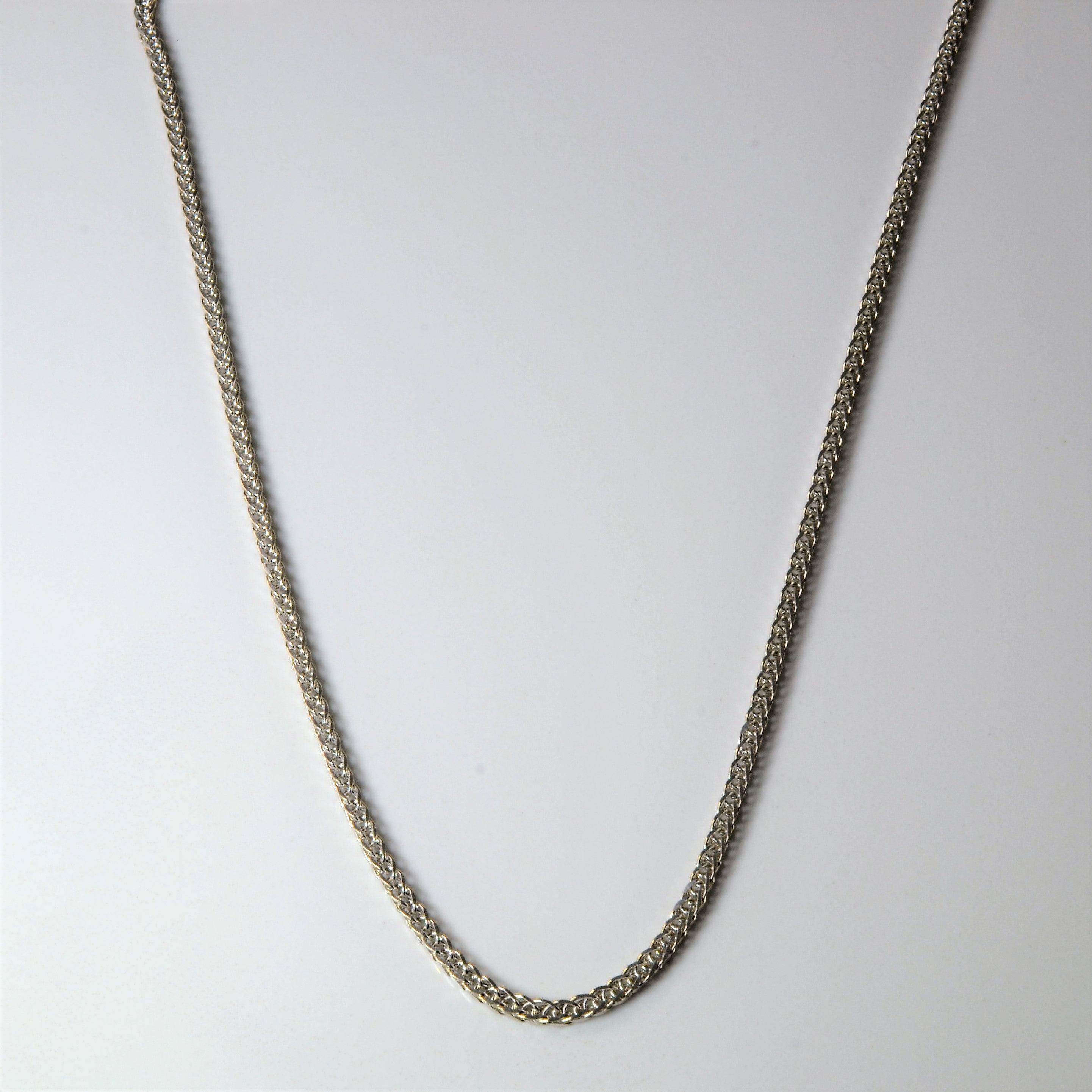 18k White Gold Wheat Chain | 16"|