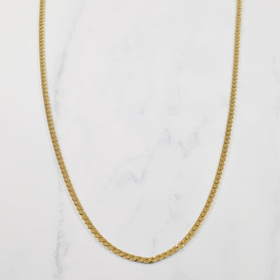10k Yellow Gold Curb Chain | 22