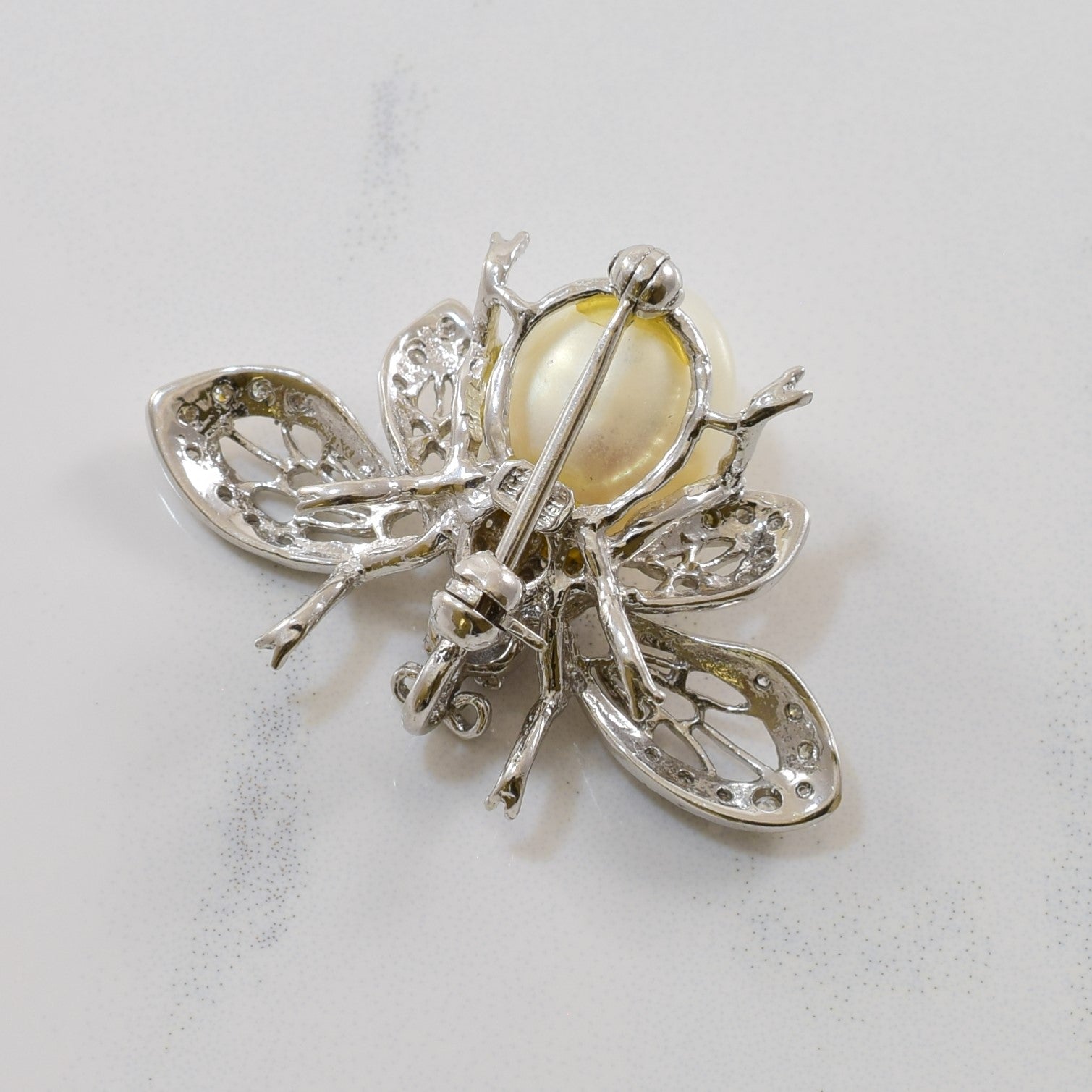 Diamond & Pearl Bumblebee Pendant/Brooch | 0.07ctw, 7.50ct |