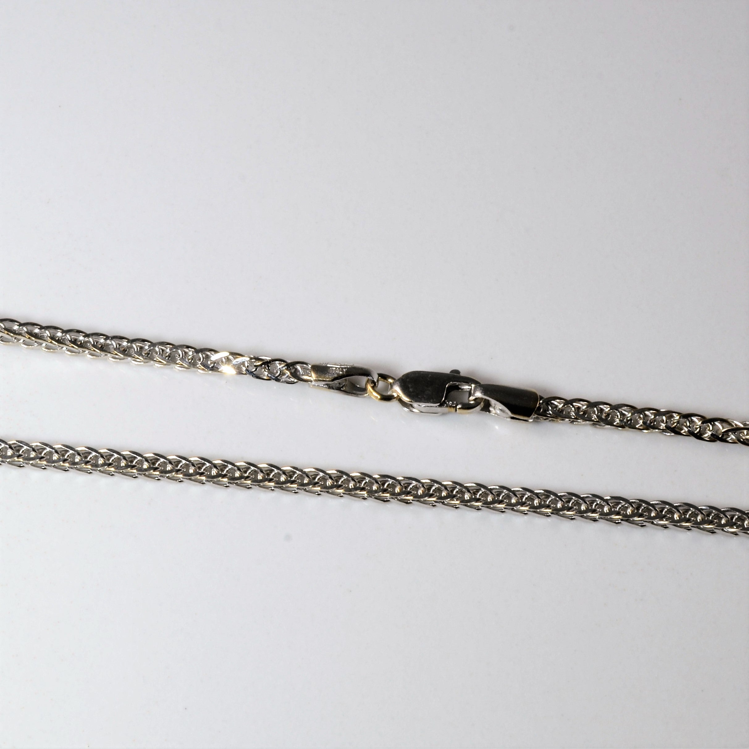 18k White Gold Wheat Chain | 16"|