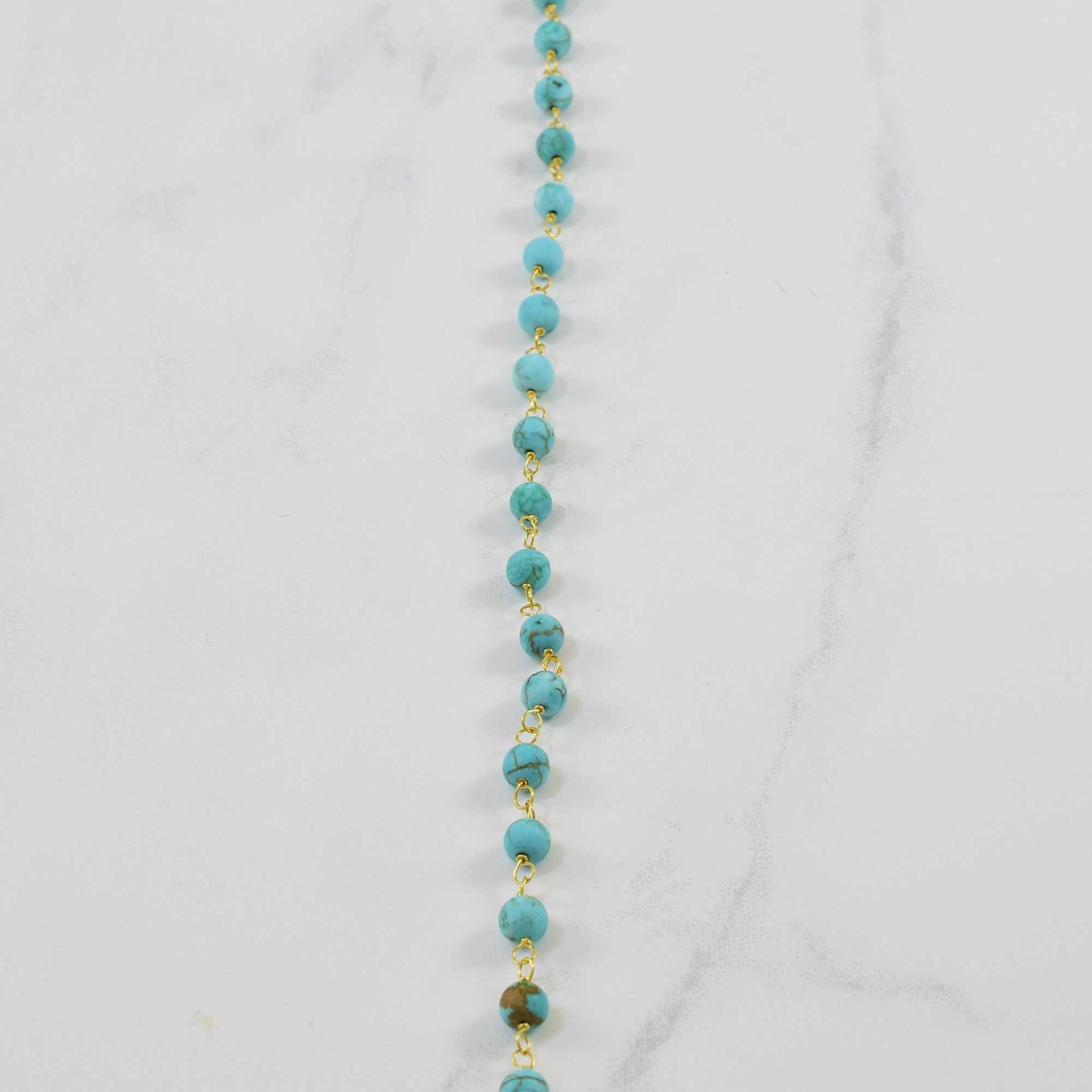 Enameled Turquoise Beaded Bird Necklace | 37.00ctw | 24