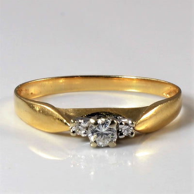 Three Stone Diamond Ring | 0.11ctw | SZ 7 |