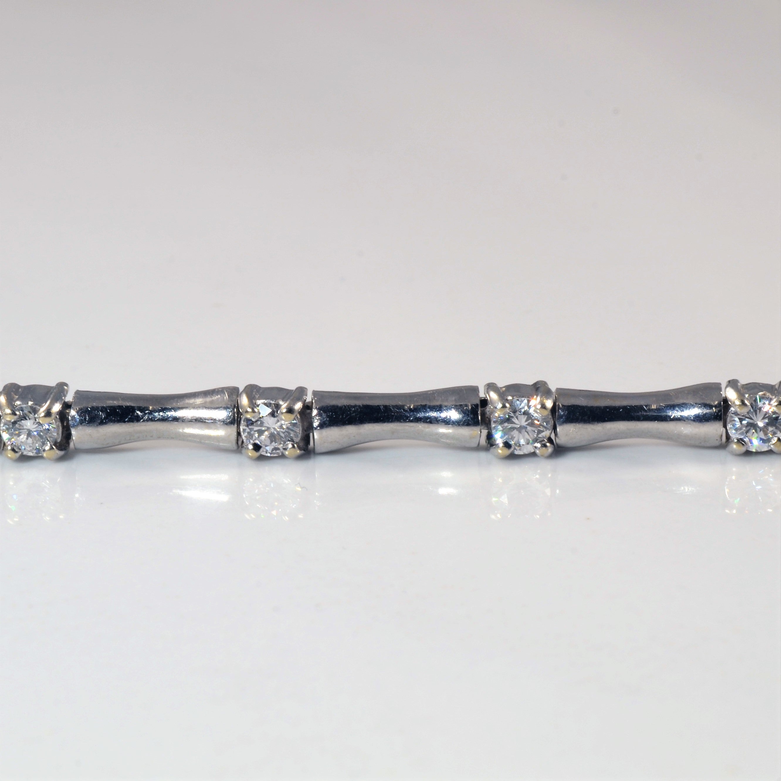 Bar Link Diamond Bracelet | 1.20ctw | 6.5" |