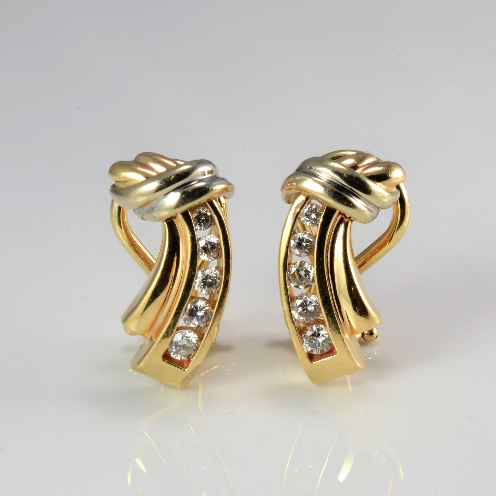 Channel Diamond Clip Earrings | 0.30 ctw |