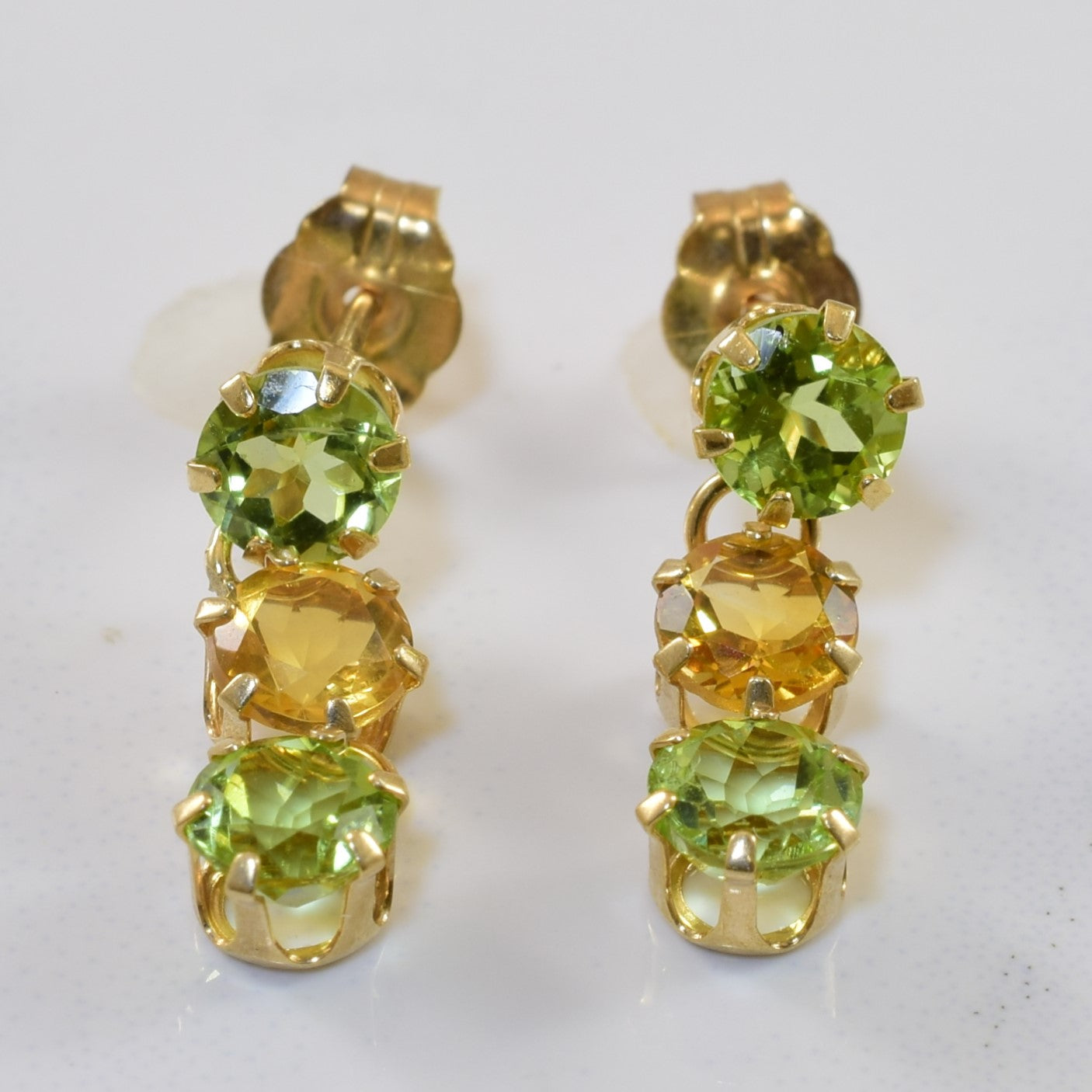 Peridot & Citrine Dangle Earrings | 1.20ctw |