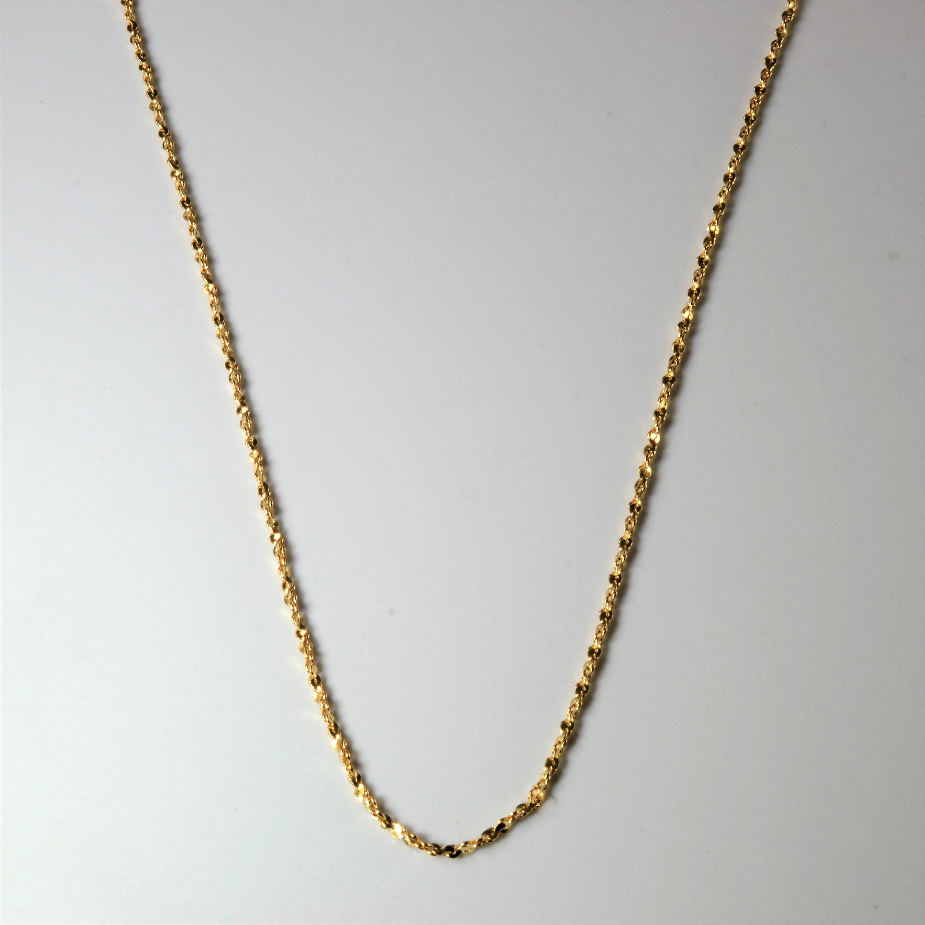 10k Yellow Gold Twisted Serpentine Chain | 18" |