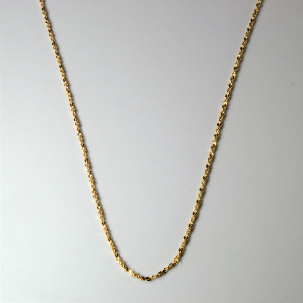 10k Yellow Gold Twisted Serpentine Chain | 18