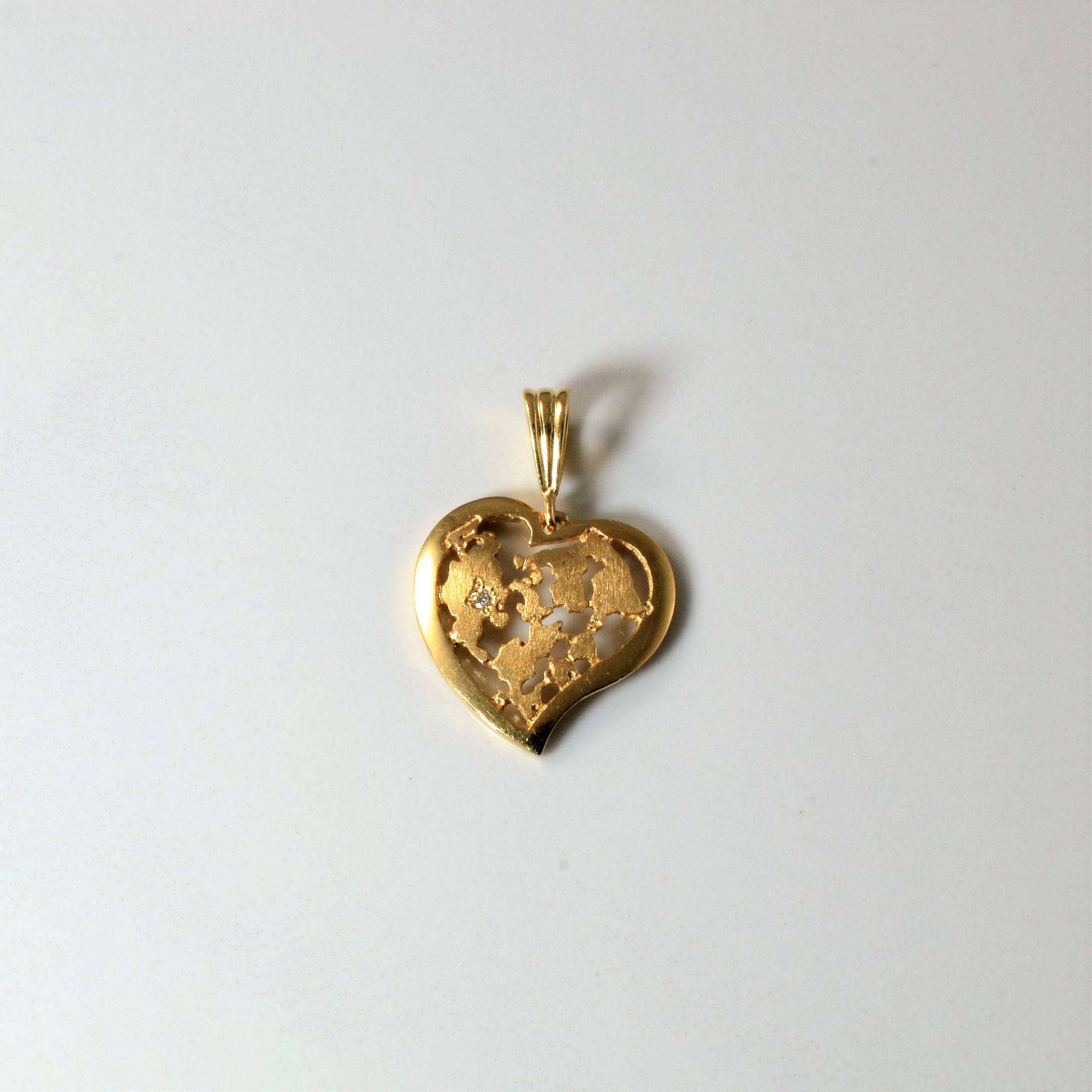 Naava Ciondolo E Collana In Oro 375 (9ct) Bicolore Con Diamante 0.01ct, 46cm, Gioiello Artigianale Inglese