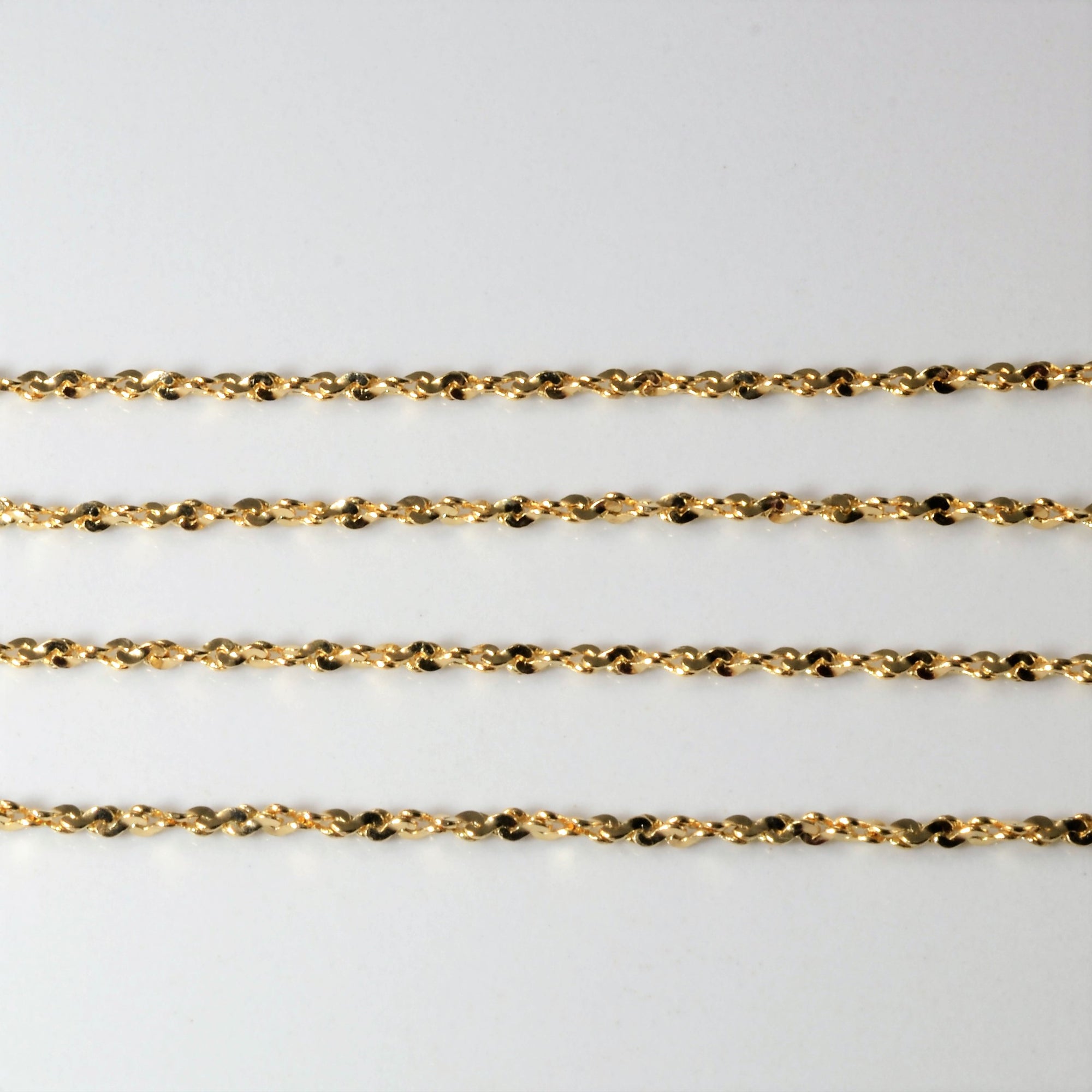 10k Yellow Gold Twisted Serpentine Chain | 18