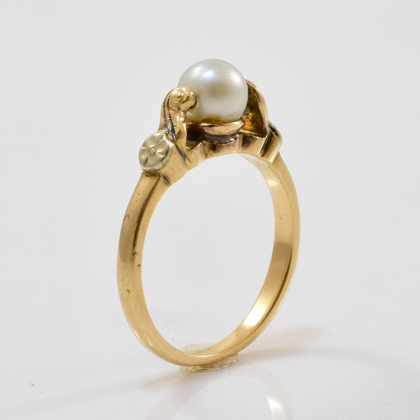Blossom Detailed Pearl Ring | 0.99ct | SZ 4.25 |