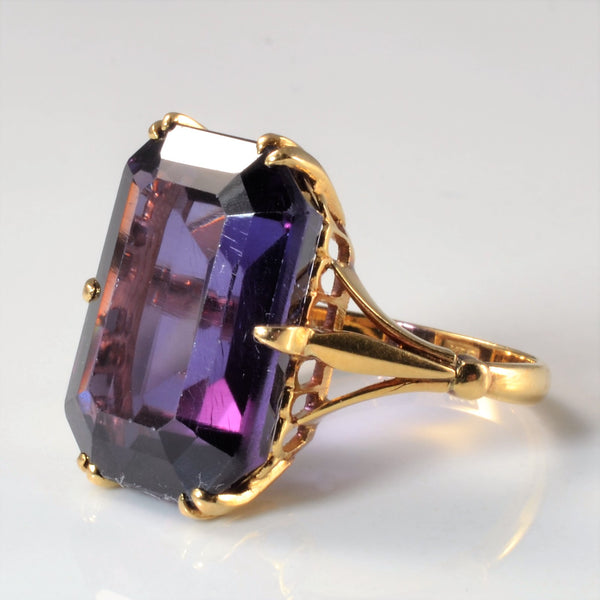 1920s Synthetic Alexandrite Cocktail Ring | 15.00ct | SZ 6.75 |