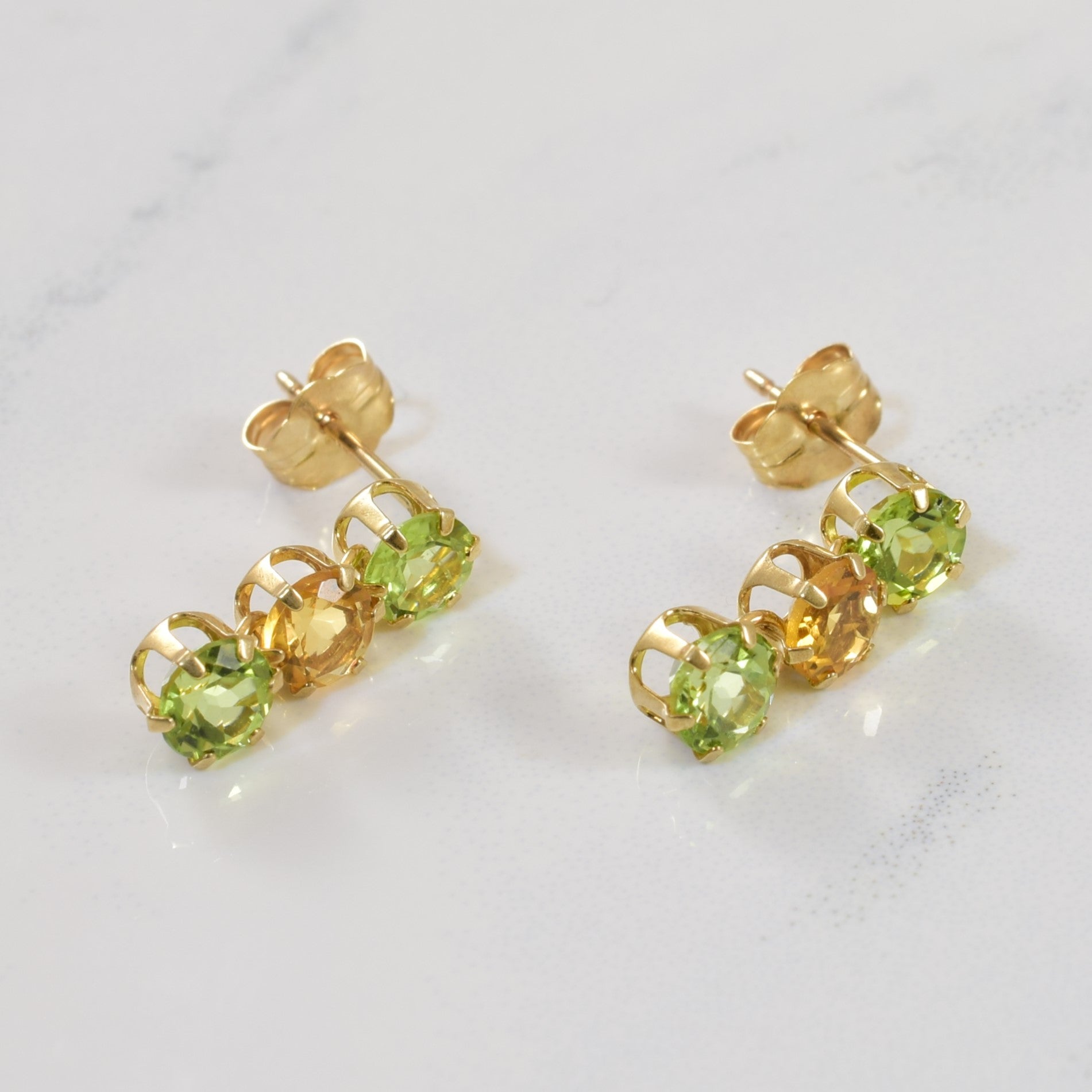 Peridot & Citrine Dangle Earrings | 1.20ctw |