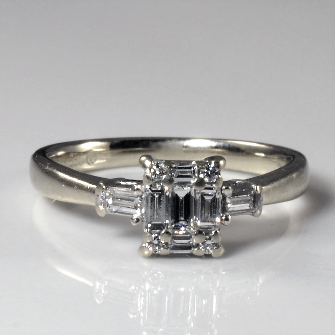 Baguette Diamond Engagement Ring | 0.22ctw | SZ 4.5 |