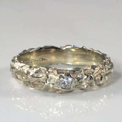 Textured Diamond White Gold Ring | 0.20ct | SZ 10.75 |