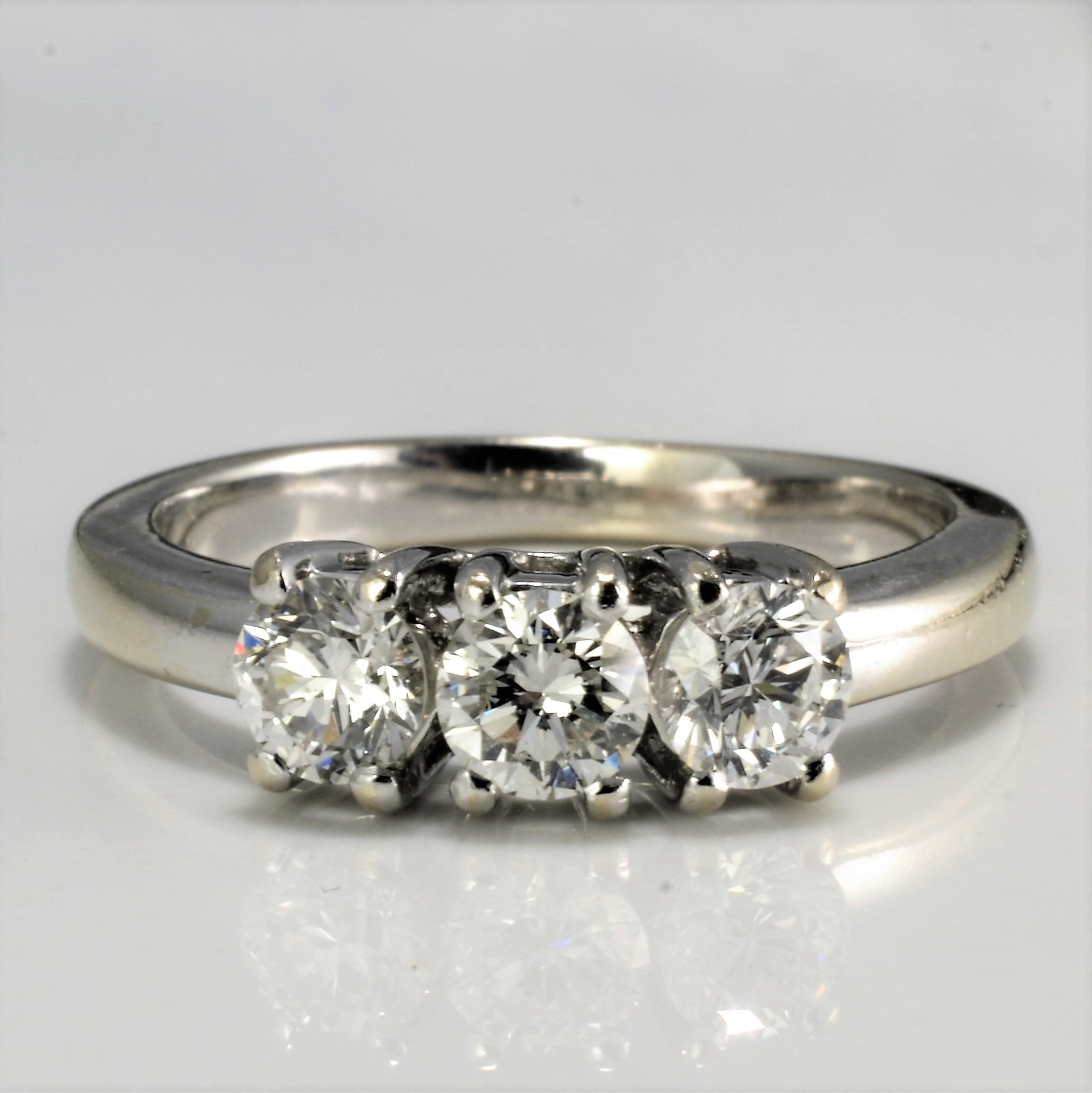Three Stone Diamond Engagement Ring | 0.66 ctw, SZ 5.25 |