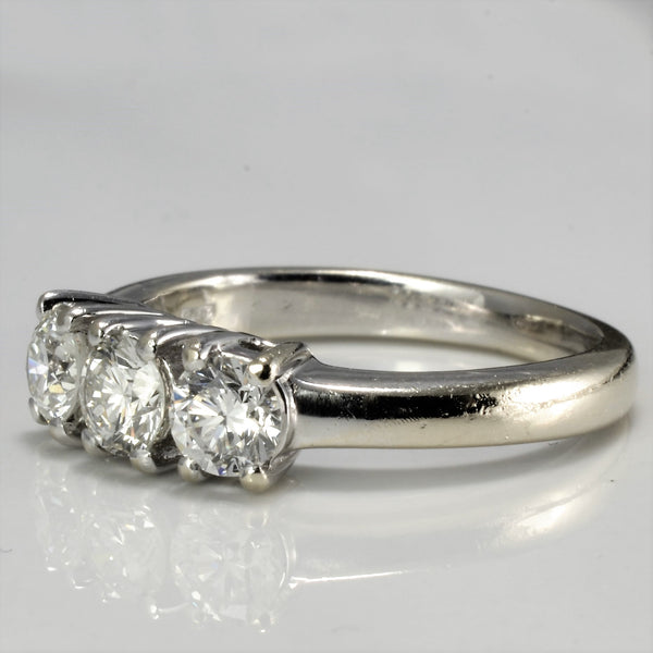 Three Stone Diamond Engagement Ring | 0.66 ctw, SZ 5.25 |