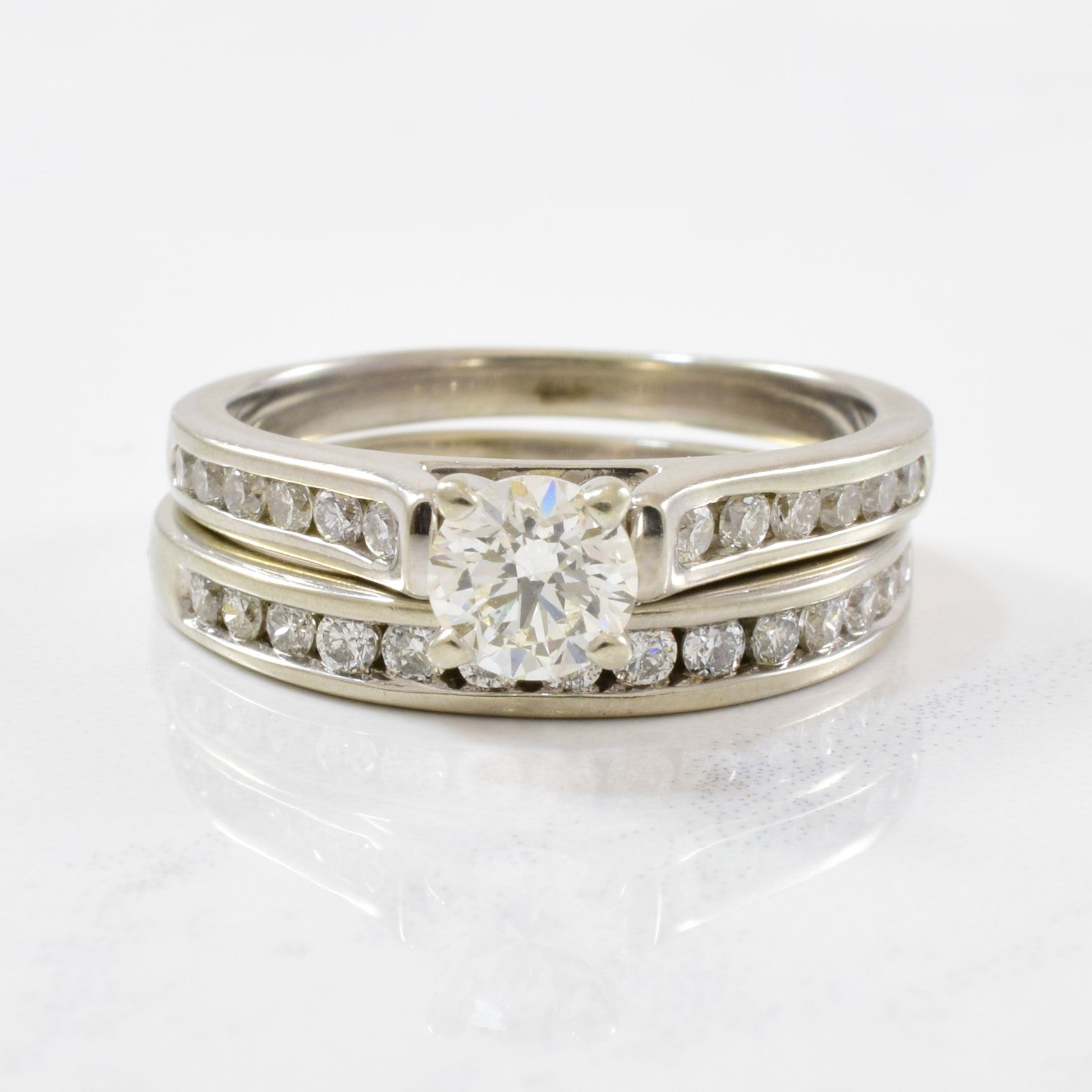 Spence Diamonds' Round Brilliant Diamond Wedding Set | 0.98ctw | SZ 6.5 |