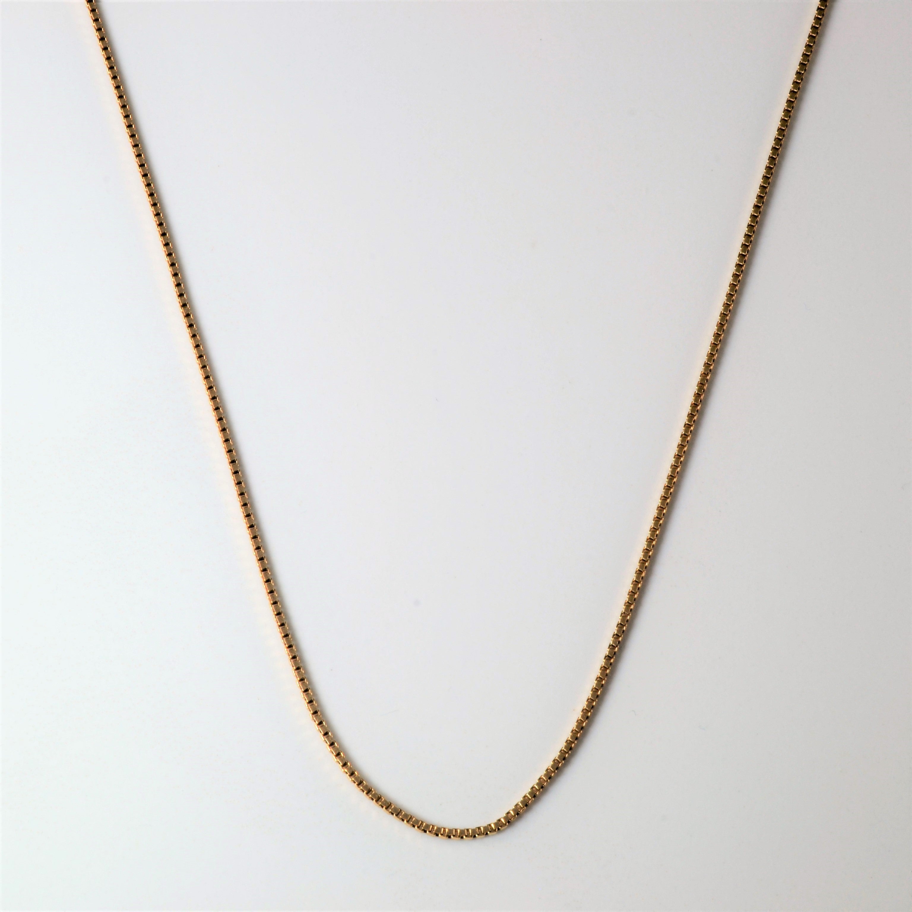 10k Yellow Gold Box Chain | 16"|