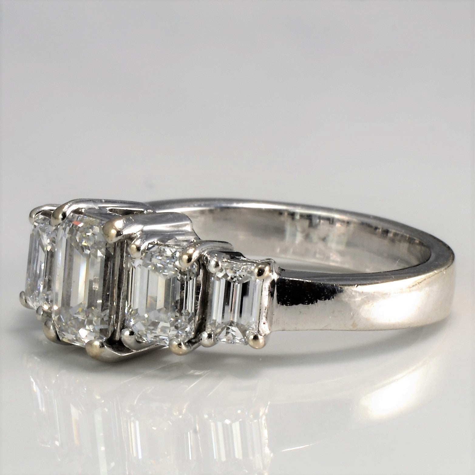 Five Stone Emerald Cut Diamond Ring | 2.24 ctw, SZ 5.75 | VS2, G |