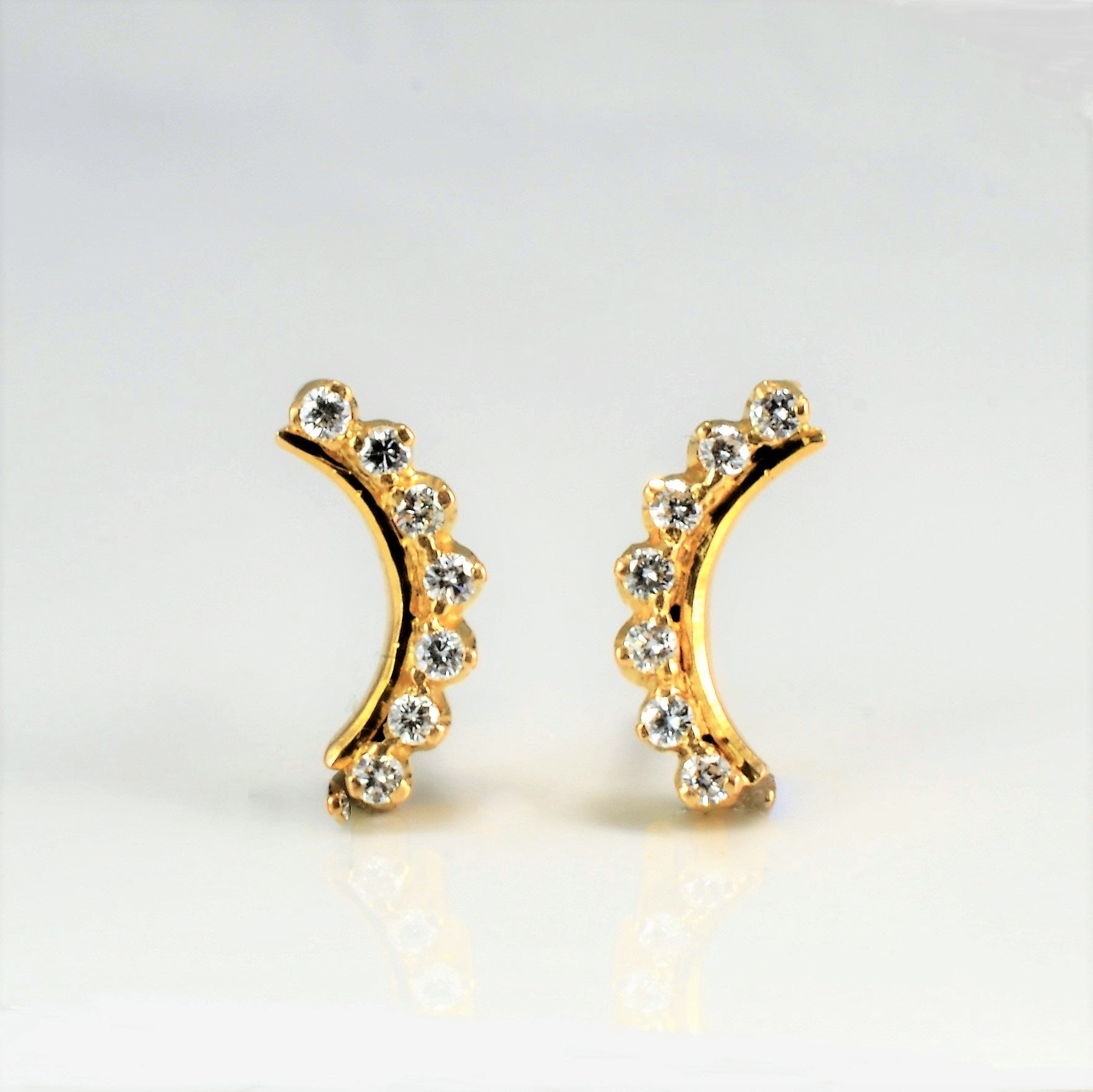 Pave Set Diamond Earrings | 0.20 ctw |