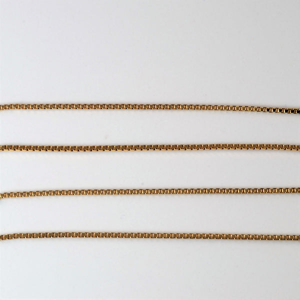 10k Yellow Gold Box Chain | 16