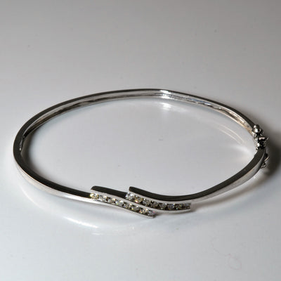 Bypass Channel Set Diamond Bangle | 0.40ctw | 7.5