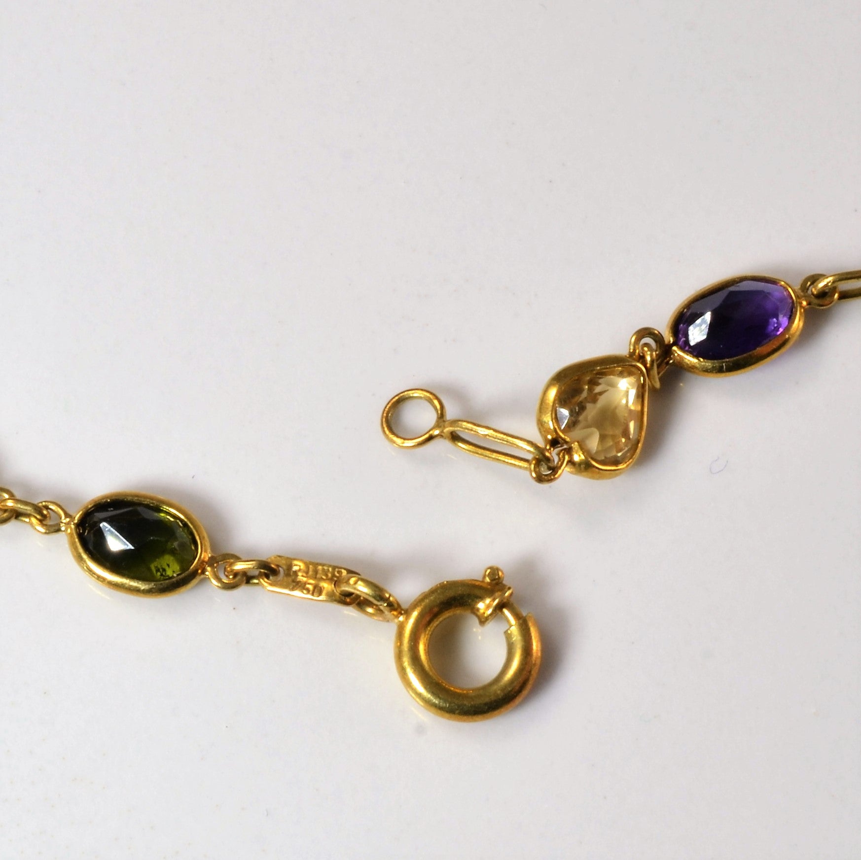 Yellow Gold Multi Gem Necklace  | 20