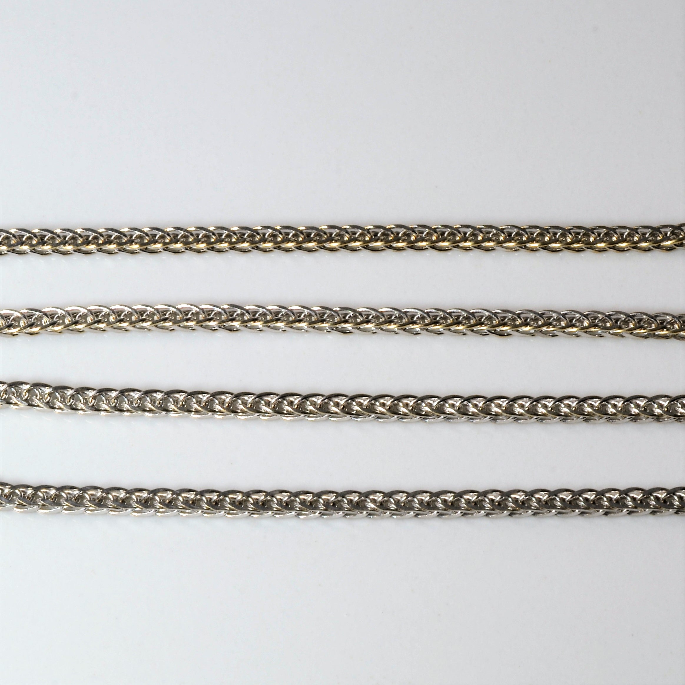 18k White Gold Wheat Chain | 16"|