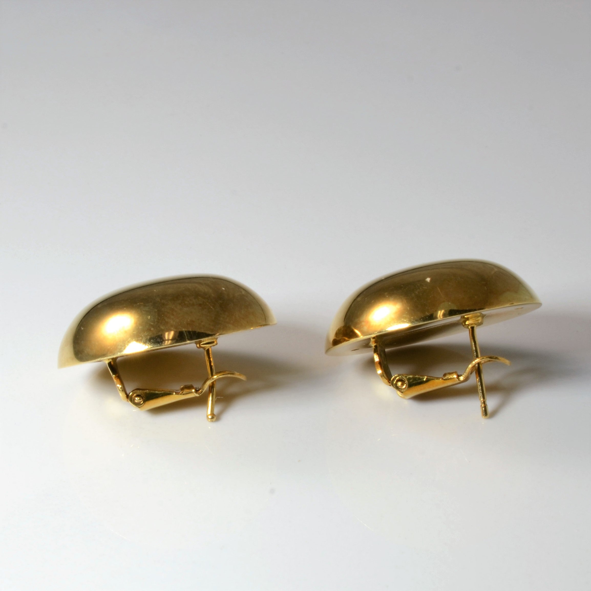 Gold Dome Stud Earrings |