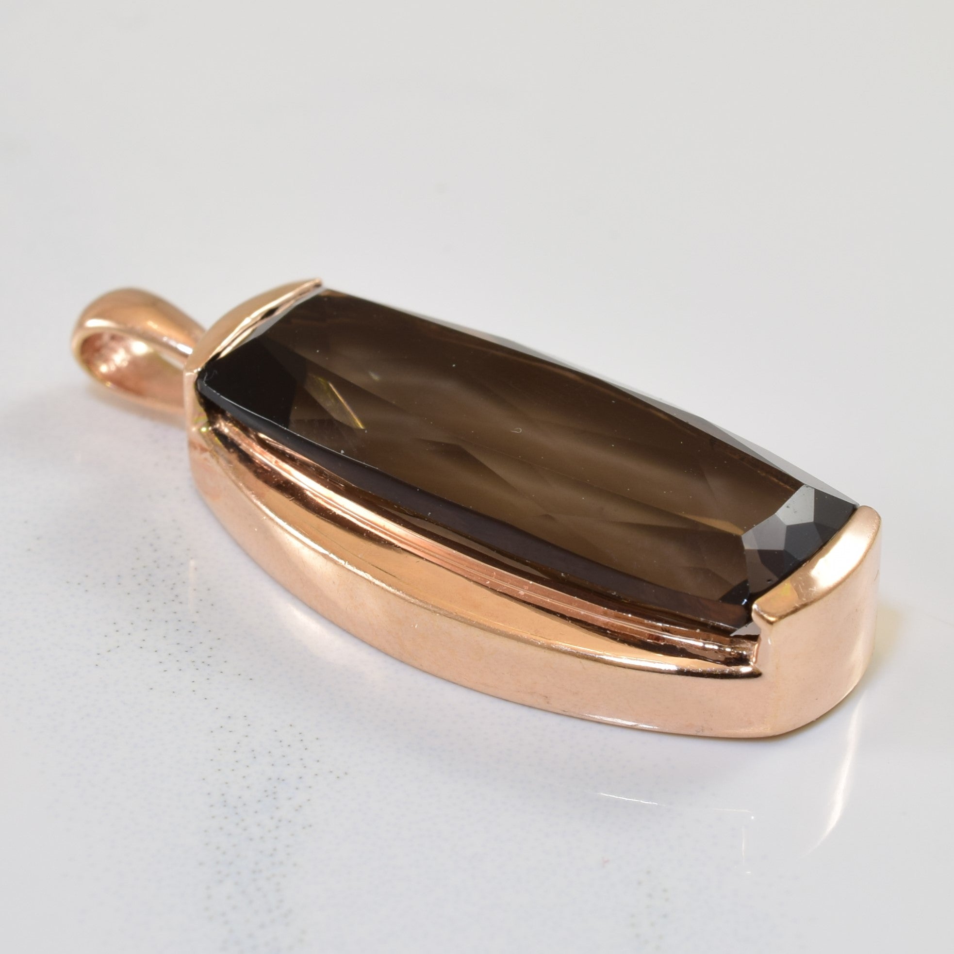 Tension Set Smoky Quartz Pendant | 11.0ct |
