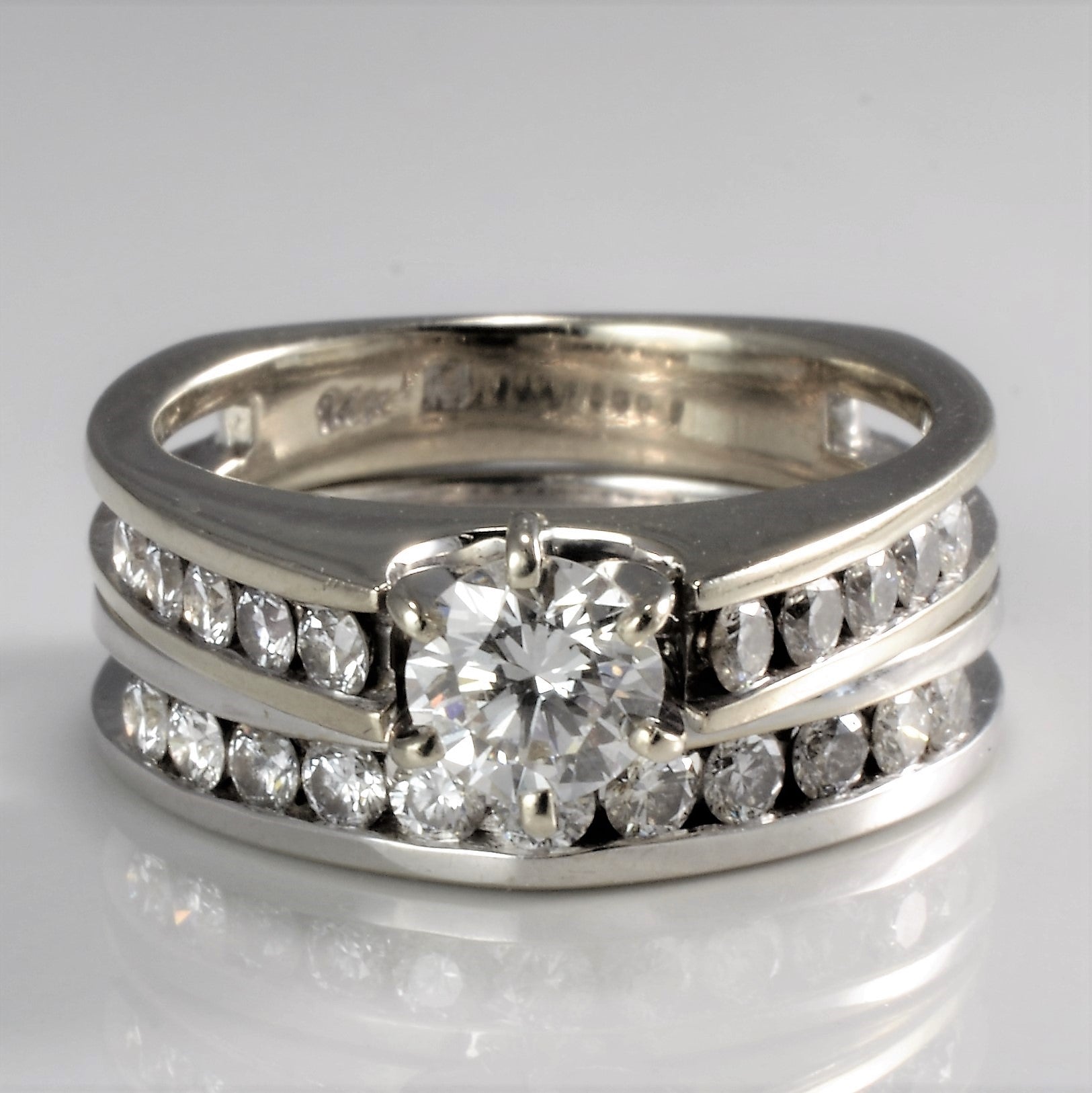 Channel Diamond Ladies Wedding Ring Set | 1.05 ctw, SZ 6 |