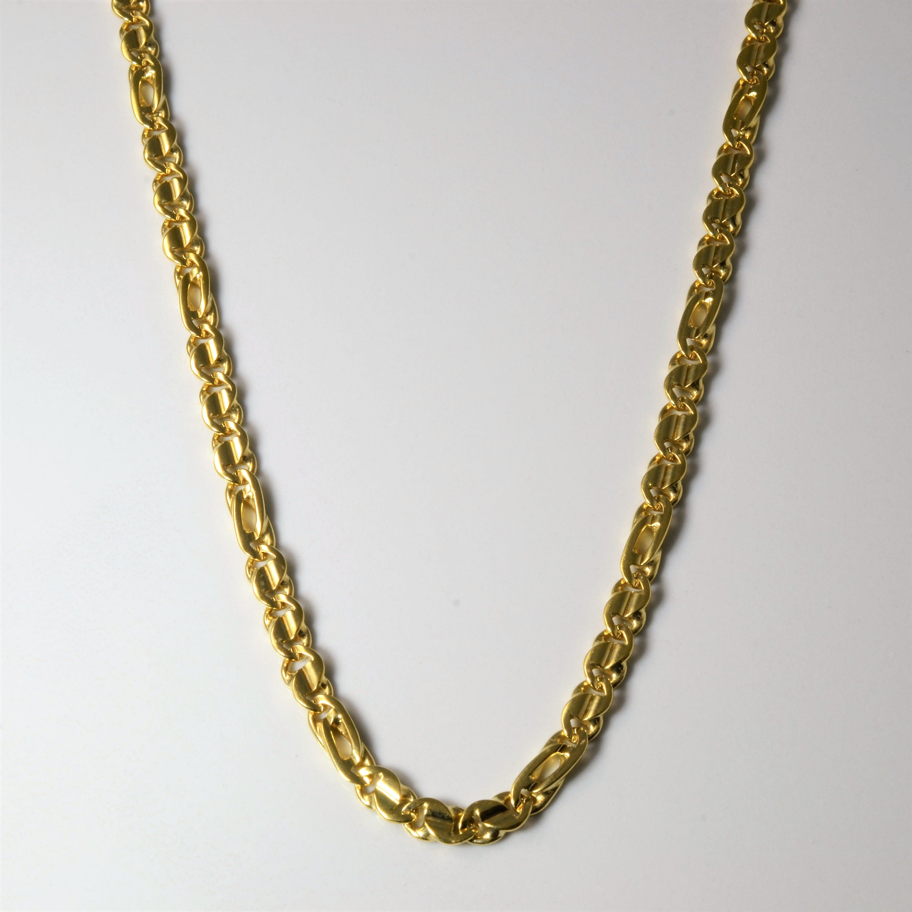 Chaîne à maillons fantaisie en or jaune 18 carats | 61 cm | 