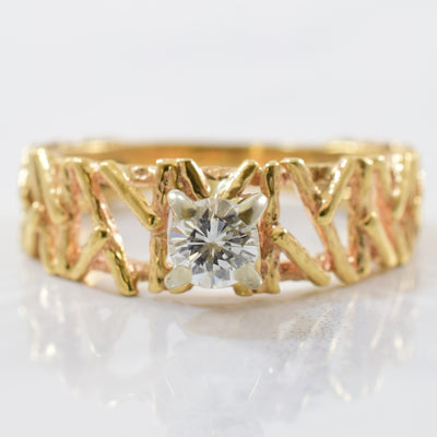 Twiggy Solitaire Diamond Ring | 0.22ct | SZ 5.75 |