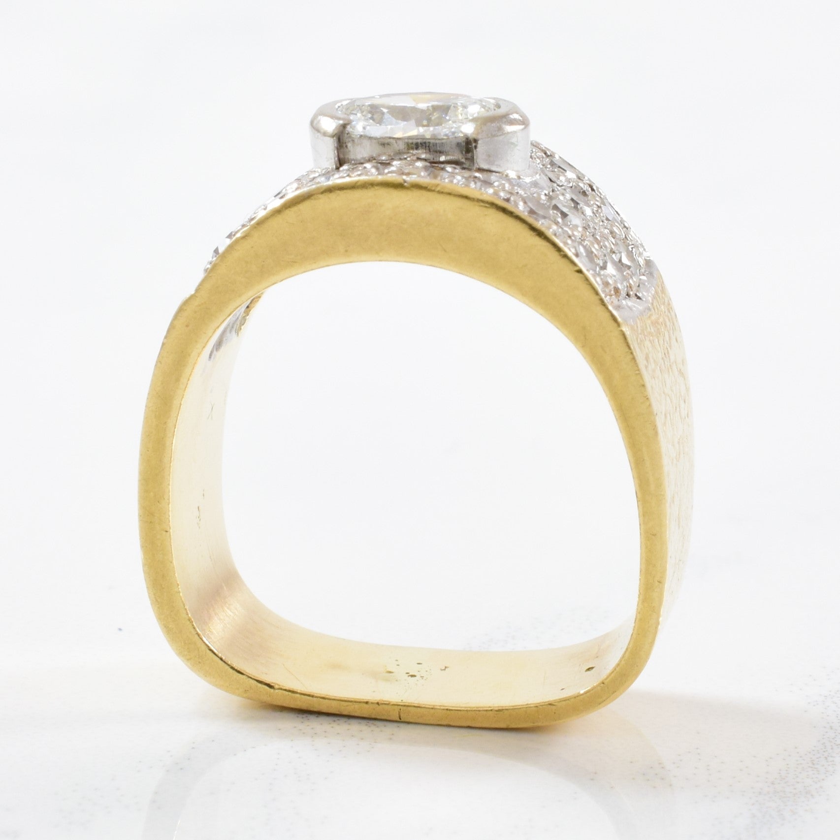 Bezel Set Oval Diamond Ring | 0.80ctw | SZ 4.5 |