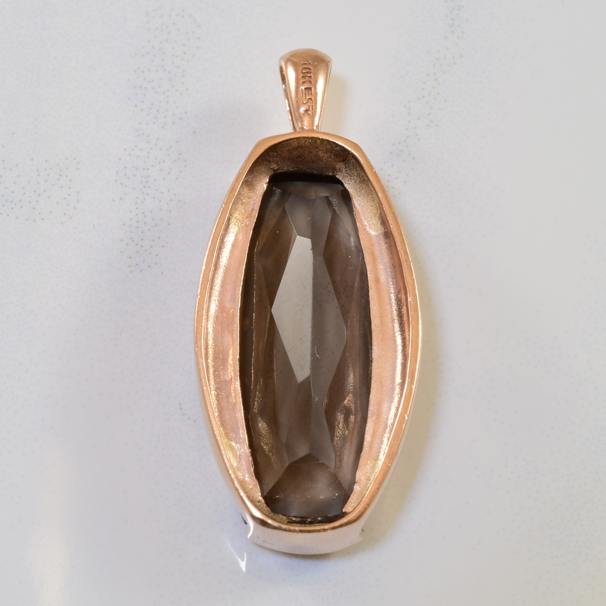 Tension Set Smoky Quartz Pendant | 11.0ct |