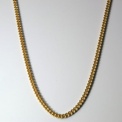 10k Yellow Gold Curb Chain | 28