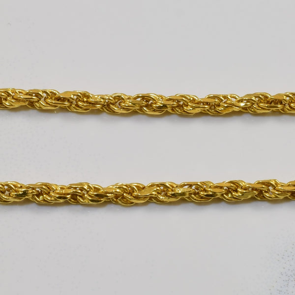 22k Yellow Gold French Rope Chain | 17