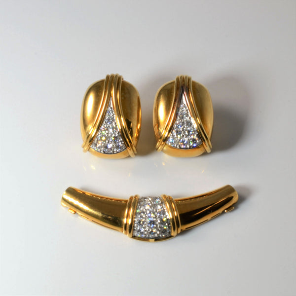'Cavelti' Diamond Earrings & Pendant Set | 1.64ctw |