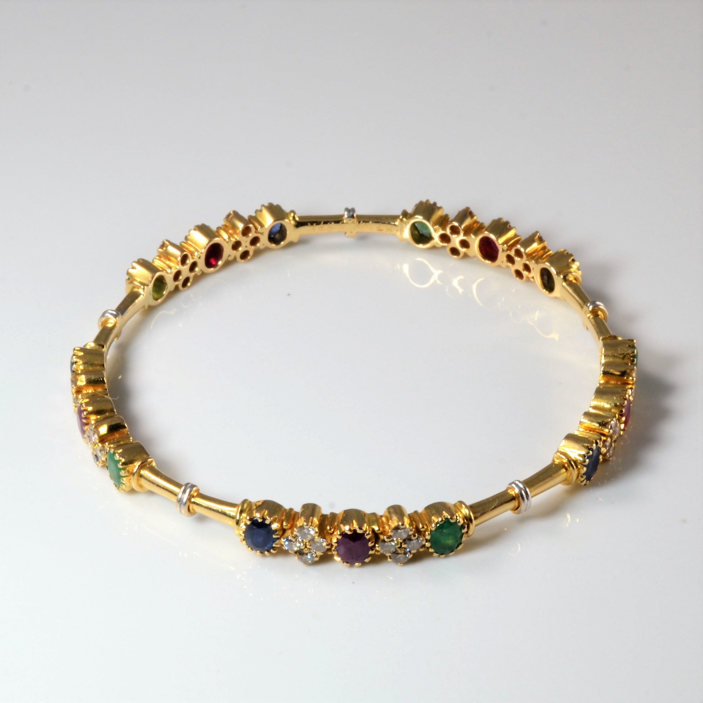 Colourful Multi Gem Bangle | 1.87ctw, 5.87ctw | 7" |