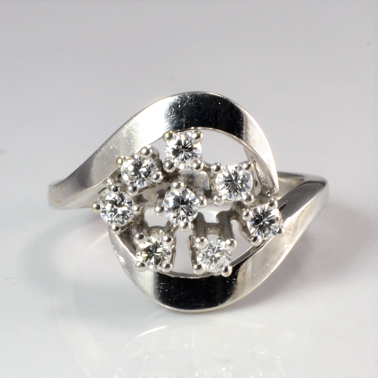 Cluster Diamond Bypass Ring | 0.36 ctw, SZ 5.75 |