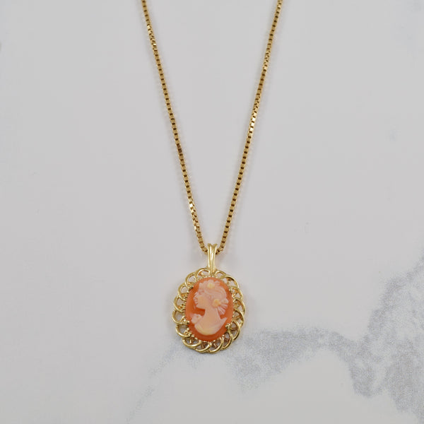 Shell Cameo Necklace | 2.00ct | 19