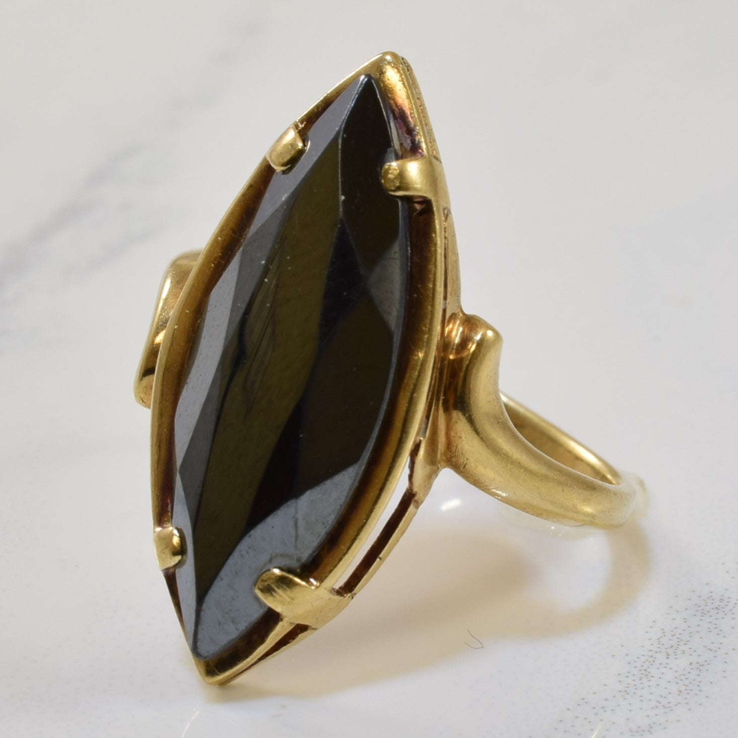 Marquise Hematite Ring | 4.00ct | SZ 6 |