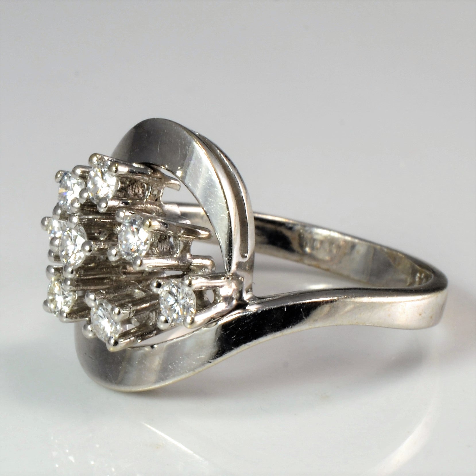 Cluster Diamond Bypass Ring | 0.36 ctw, SZ 5.75 |